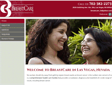 Tablet Screenshot of breastcareoflasvegas.com
